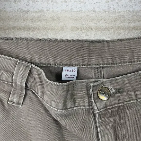 Vintage 90s Carhartt Carpenter Pants 38x28 Baggy Fit Dark Green Canvas Painters - Picture 4 of 5